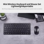 KM901 Keyboard Mouse Combo 2.4G Wireless Key Mini | White and Black - Image 2