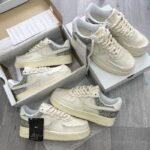 Nike Air Force 1 Big Bang Chunky Lace – Premium Cream/Beige Designer Sneakers for Men & Women