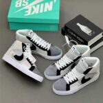 Nike SB Zoom Blazer Mid Sneakers Grey Black White - Premium High Top Skate Shoes