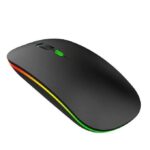 Sleek Black Wireless RGB Mouse