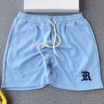 Light Blue Branded Bumper Shorts