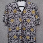 Elegant Baroque Floral Shirt - Grey and Gold Masterpiece for Men