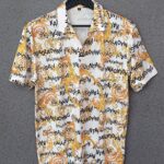 Luxury Baroque Print Shirt - Bold White and Gold