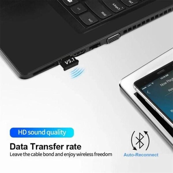 Bluetooth USB Dongle Adapter – Black - Image 2