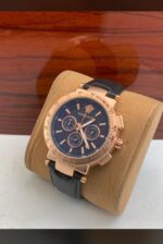 Versace V-Race Chronograph Leather Luxury Watch - Image 2