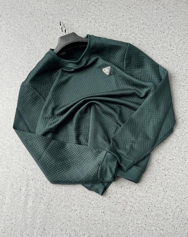 Premium Geometric Pattern Long Sleeve Shirt - Stylish Fashion - Image 1