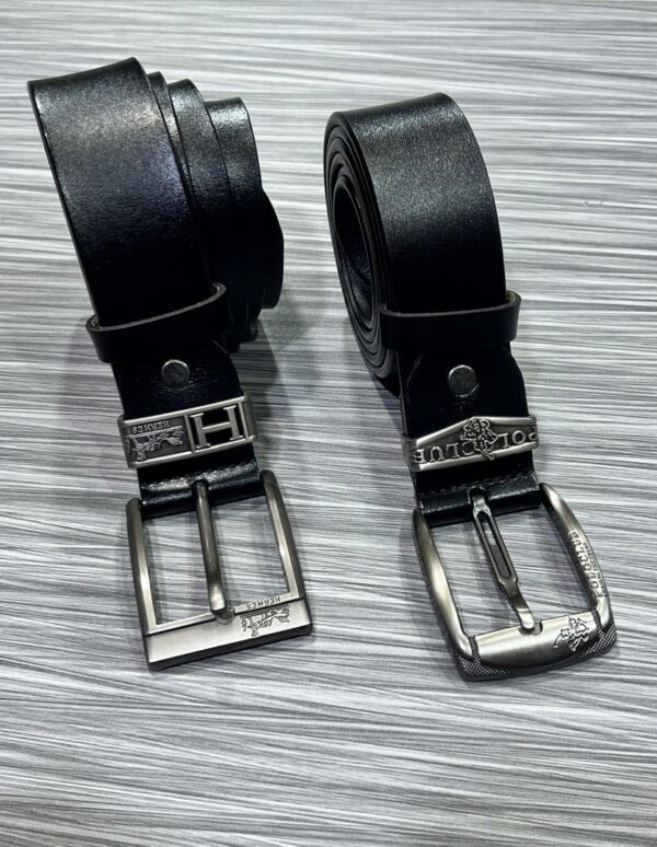 Premium Leather Belt Set - Classic Black and Brown Styles - Image 2