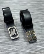 Premium Leather Belt Set - Classic Black and Brown Styles - Image 4