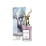 Forest Deer Eau de Parfum 70ml in a pink bottle with golden deer cap and floral packaging, a women’s fragrance with floral and sweet notes.