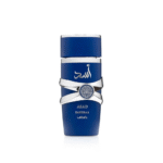 Lattafa Asad Zanzibar Eau de Parfum 100ml in a striking blue bottle, fresh oriental fragrance inspired by the spirit of Zanzibar.