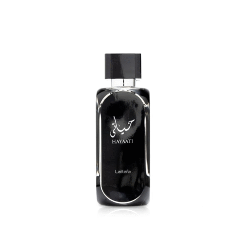 Shop Lattafa Hayaati Black Eau de Parfum 100ml, a men’s fragrance with citrus, spice, and woody notes designed for lasting freshness and style.