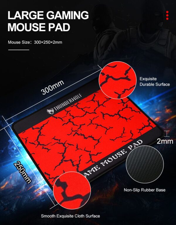 T-WOLF TF850 5in1 Gaming combo, keyboard, Mouse, Speakers, Pad & Headset - Image 4