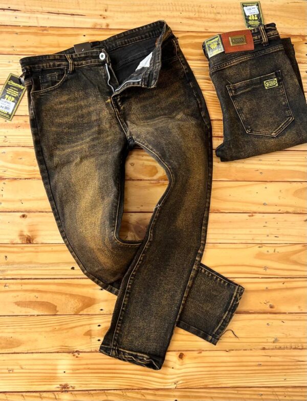 Stock Jeans Trousers || Vintage Brown Denim Trousers - Image 1