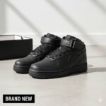 Nike Air Force 1 Mid Sneakers – Black & White - Image 2