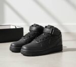 Nike Air Force 1 Mid Sneakers – Black & White - Image 2