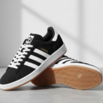 Adidas Campus - Black with White Stripes and Gum Sole
