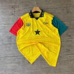 Ghana Black Stars Yellow Home Football Jersey - Personalized Black Star & "GH" Emblem + Customization