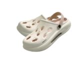 GuardWalk Cloud-Soft Thick Sole Holes Shoes - Biege